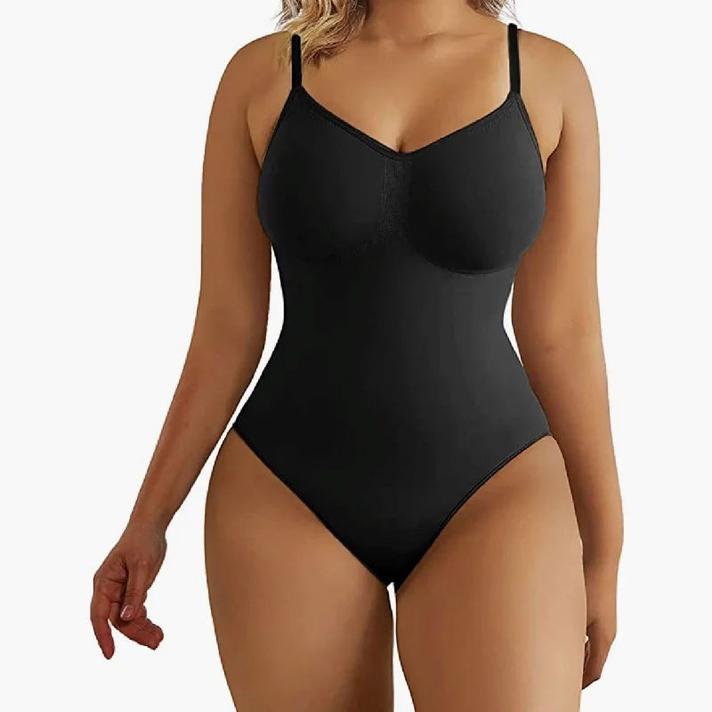 Tummy Control Bodysuit Shapewear Elegant Halter Neck Bodysuit